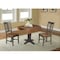 International Concepts 36 in. Solid Wood Square Dual Drop Leaf Dining Table with 2 Chairs in Hickory/Washed Coal K45-36SDP-C10-2 - alternate 4